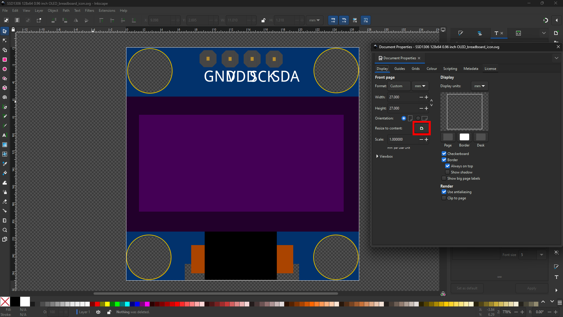 Resizing SVG file to content size of ssd1306 128x64 1